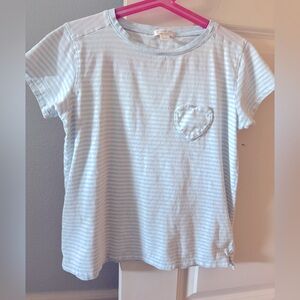 Crewcuts Striped Heart Pocket Tee